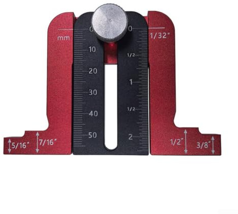 Höhenreißer aus Aluminium für Holzbearbeitung – Präziser Höhenmesser mit Nonius für Tischsäge & Oberfräse 15,5cm