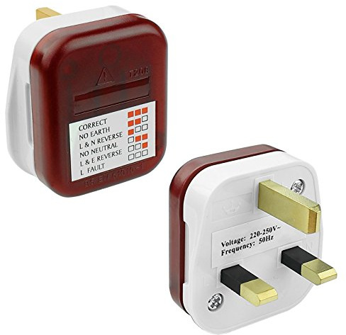 Invero® UK Mains Electrical Power Plug-In Socket Tester - Test Safety Check Fault Detector 13A