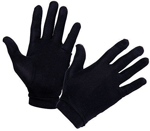 FMS Silk guantes de seda puras térmicas Guantes del ciclo Liner Guante Interior Ski Bike Negro