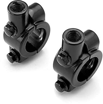 Motorbike Trike Mirror Mounts Clamps for 22mm Handlebars M8 Clockwise Thread - PAIR