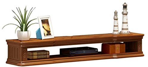 Xyanzi-Estanterias para DVDs Soporte De TV Flotante Consola De TV Mueble TV Suspendido Madera Maciza Armario De Almacenamiento De Set Top Box Estante Estante de Almacenamiento Funcional
