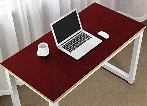 Erweiterte große Schreibtischunterlage aus Filz, ultradick, antistatisch, für Maus und Tastatur, Gaming-Pad, Schreiben, Laptop-Matte, rutschfest, für Büro und Zuhause, 120 x 60 cm, rot