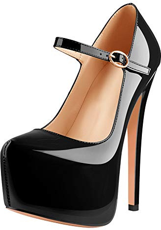 Only maker Damen Plateau Riemchenpumps Mary Jane High Heels Stilettos