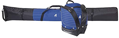 Athalon Unisex-Erwachsene Deluxe Two Piece Ski and Boot Bag Set Stiefeltaschenset, blau/schwarz, N/A