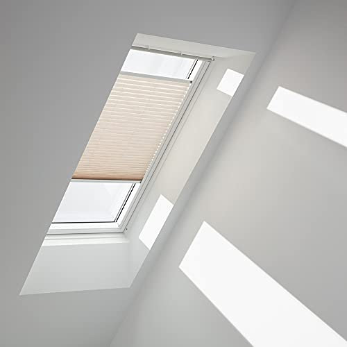 VELUX Original Plissee (FHL), Weisse Seitenschienen, PK10, PK19 Oben, Leinen/FHL PK10 1275SWL
