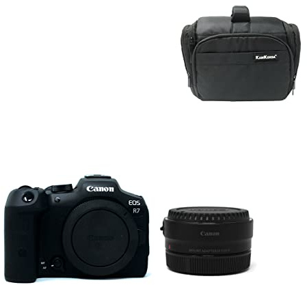 KamKorda Camera Bag + R7 Mirrorless Digital Camera Body, Adapter, 32.5MP APS-C CMOS Sensor, 4K60 10-Bit Video + 2 Year Warranty