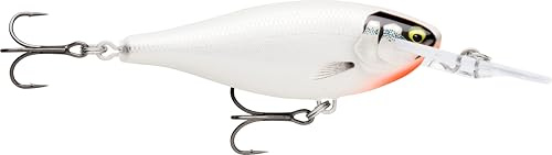 Rapala - Shad Rap Fishing Lure Balsa Konstruktion (bleitlos) - schwimmender Süßwasserköder - 3,3 m Schwimmtiefe - Größe 7,5 cm / 12 g - Made in Estland - vergoldeter Geist