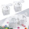 50 PCS Boîte à Dragées (5x5x7cm) Découpée pour Mariage - Blanches Boîtes Bonbon pour Invités, Décoration de Mariage, Baptême, Anniversaire