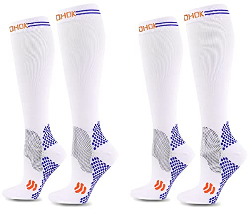 COCOHOK Kompressionsstrümpfe Sport Herren & Damen, Fit für Sport, Fußball, Flug, Laufen, Kompressionssocken für Männer & Frauen für Steigerung der Leistung, Ausdauer, Durchblutung und Erholung