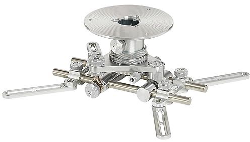 celexon universal Beamer-Decken-Halterung MultiCel OMG-1000 LuxusLine Silber | Schwenk-, neig- & höhenverstellbarer Projektor-Halter mit 360° Rotation u. 13,5cm / 28,5-43cm Deckenabstand | max. 30Kg