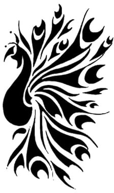 JIFENLI Autoaufkleber 10CM * 16,6CM Pfau Vogel Schöne Aufkleber Vinyl Hochwertige Auto Fenster Aufkleber Schwarz/Silber