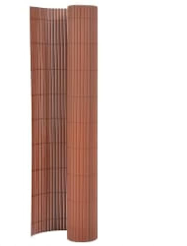 holzleiter deko,rankgitter holz,Gartenzaun Doppelseitig 110x300 cm BraunGeeignet für Gärten, Zäune, Ästhetik