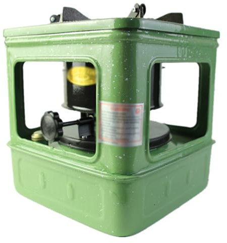 DHNDSDP Estufa de Portátil para Exteriores con Calefactor de 10 Mechas Estufa de Metálica Estufa de Camping Adecuado para 3-5 Personas Dura 6-7 H