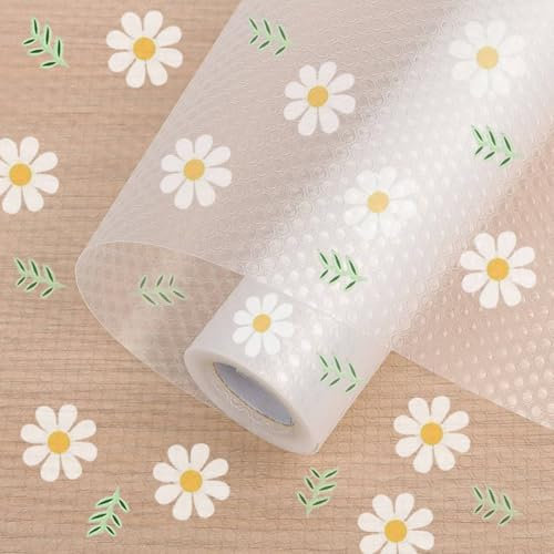 Drawer Liners, 30cmx500cm Kitchen Drawer Liner Non-Adhesive Fridge Liners Waterproof & Oil-Proof Cupboard Liner for Kitchen Cabinets Wardrobe Shoe Cupboard
