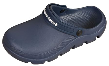 Ciabatte da giardino unisex da uomo e da donna, da giardino, estive, da cucina, leggere, morbide, da spiaggia, con suola antiscivolo, Blu, 45 EU