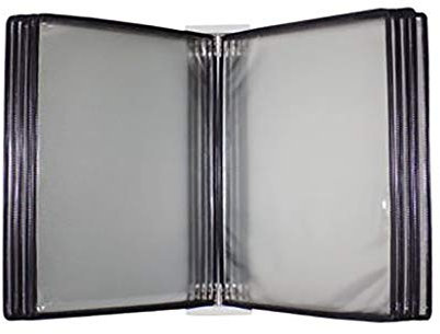 Wand-Dokumenten-Organizer, Dokumentenhalter A4 Schwarz mit 10 Paneelen und 20 Taschen 35 * 24 * 8CM(Onecolor)