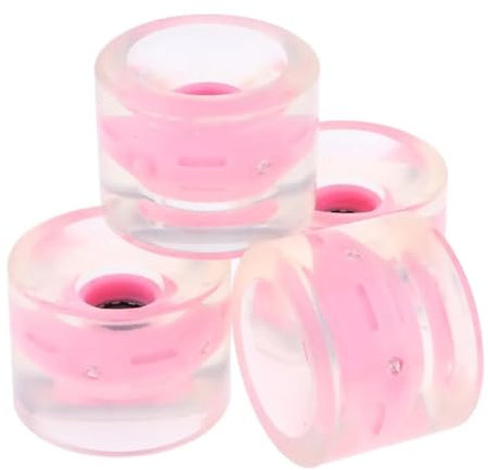 4 Stück 70 mm leuchtende Skateboard-Longbord-Räder, die nachts leuchten, 78A-Zubehör Für Skating, Skateboard(Pink)