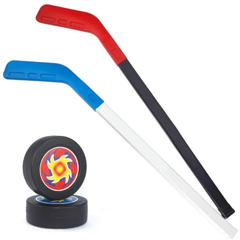 Juego de Hockey para niños. Juego de Hockey de PP Apto para niños pequeños. Incluye 2 Palos y 2 Pelotas. de para canchas Interiores y Exteriores, Entrenamiento, Juegos, Regalos para