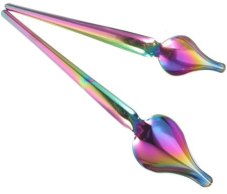 Ciieeo 2 Pezzi Cucchiai da Decorazione Inossidabile per Presentazioni Gourmet e Decorazioni Piatti per Dessert Salse e Decorazioni