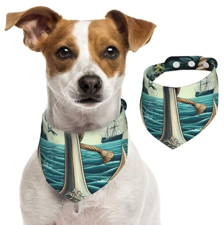 Klassisches Anker-Seil, Kunstmalerei, Hundehalstuch, Katzen-Halstuch, 1 Stück, Hundezubehör für kleine Hunde