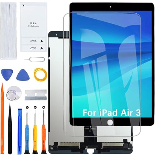 HLYGZX Pantalla para iPad Air 3 2019 A2153 A2123 A2154 A2152 Negro | con kit de reparación，IPS LCD，Pantalla HD，Reemplazo de Pantalla