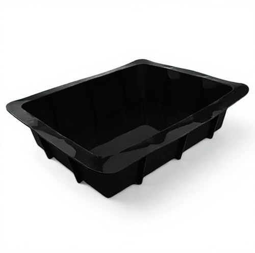 GMMH Moule à gratin XXL en silicone - Moule à lasagnes - Moule à lasagne - Moule à gâteau - Moule à pain - Moule à gâteau royal (noir)