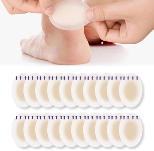 TISCH 20 Pcs Blasenpflaster Mixpack - Hydrokolloid-Pflaster für Blasen an den Fersen