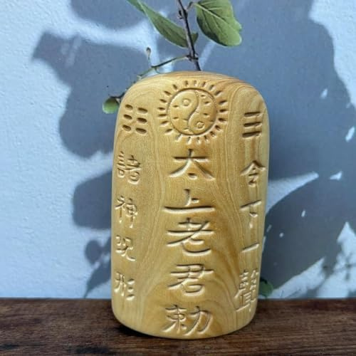 FYDCYHM Adornos Colgantes, Pequeñas Tallas De Madera, Adornos, Boj, Estatuas Retro, Decoraciones, Decoraciones De, Dormitorio, Oficina, Escultura De Feng Shui para El Hogar(15cm, 3)