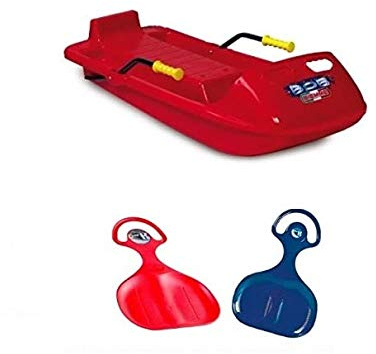 Biemme Bob Slitta BCS 2050 R A 2 POSTI Dotato di Freni in Metallo E Cordino con Maniglia - Incluse 2 Palette da Neve!!