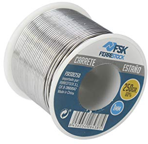 Ferrestock FSKSOE250 - Bobina di filo morbido per saldatrice elettrica, diametro 1 mm, 60% stagno, 250 g, 250 g