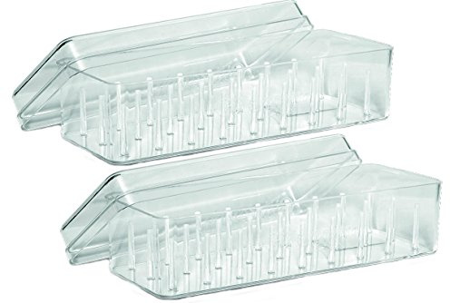 Gütermann Aufbewahrungsbox für 27 Spulen Nähgarn, Acryl, Transparent Zwei Packungen