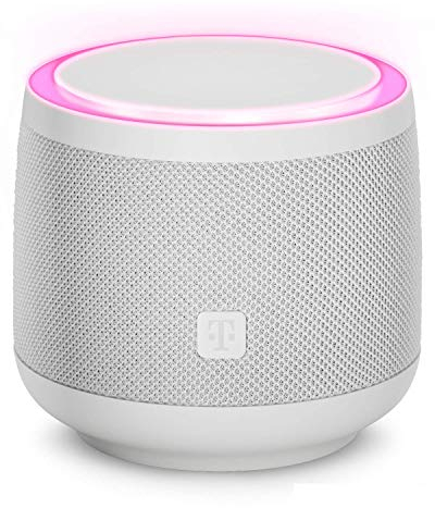 Telekom Smart Speaker Weiß WLAN Bluetooth Sprachsteuerungs-Assistent 25W