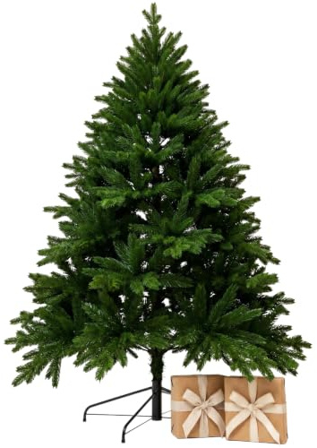 VIVANNO Künstlicher Weihnachtsbaum 120 cm - Premium Nordmanntanne | 100% PE Spritzguss, 833 Tannenspitzen, Klappsystem, inkl. Ständer – schwer entflammbar nach DIN EN 71-2