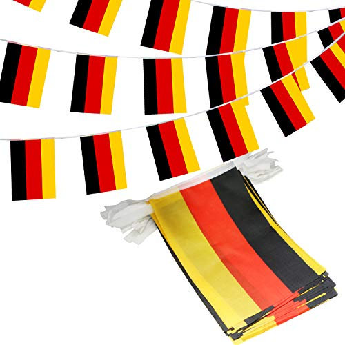 Anley République Fédérale d'Allemagne Banderoles de Fanions à Corde, Evénement Patriotique 3 Octobre Jour de l'unité Allemande Décoration des Bars Sportifs - 33 Pi 38 Drapeaux