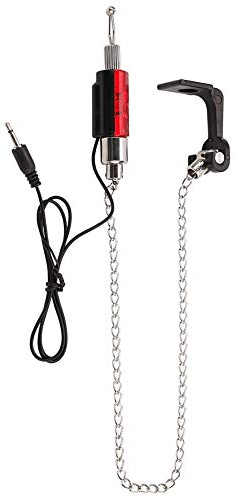Fish Bite Alarm, Carp Fishing Bite Indicator Bite Alarm LED Light Indicators Chain Pendant Device Accessories (Red)