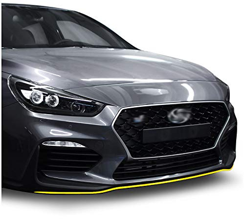 Frontschwert Designline Folie Dekor für Fahrzeug Front Auto Aufkleber selbstklebend Kfz Zubehör Streifen Zierleiste Passgenau D017 (Neon Gelb)