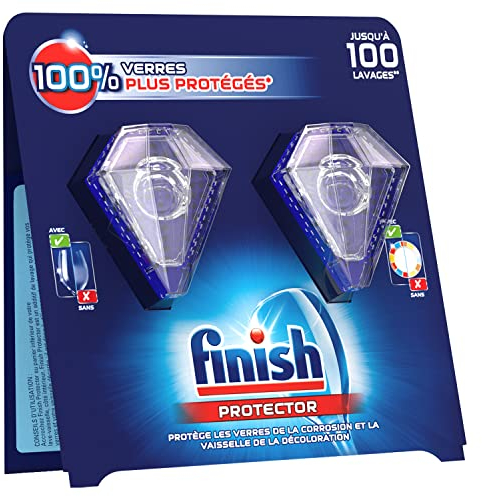 Finish Protector Produit Lave-vaisselle Anti-corrosion -Couleur et Brillance optimales- Jusqu'à 100 lavages- Un pack de 2