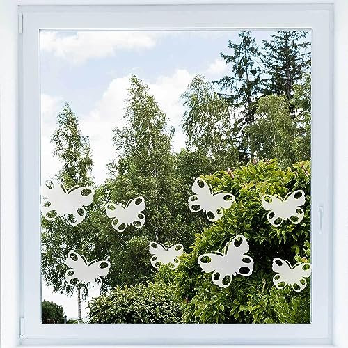 Aufkleber Sichtschutzfolie Badezimmer Dusche Küche Wohnzimmer Sichtschutzdekor Glasfolie Fenster selbstklebend Fensterfolie Klebefolie Milchglasfolie - E002 Schmetterlinge, Längenbereich: 1150x400mm
