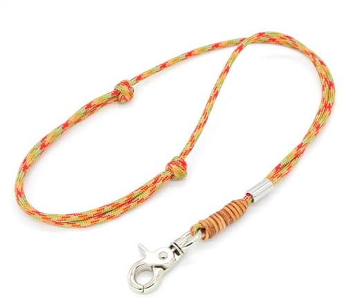 KENSONS for dogs PFEIFENBAND | Laub | verstellbar | Umhängeband mit kleinem Karabiner für Hundepfeife oder Schlüssel | Schlüsselband | Keychain | handgefertigt