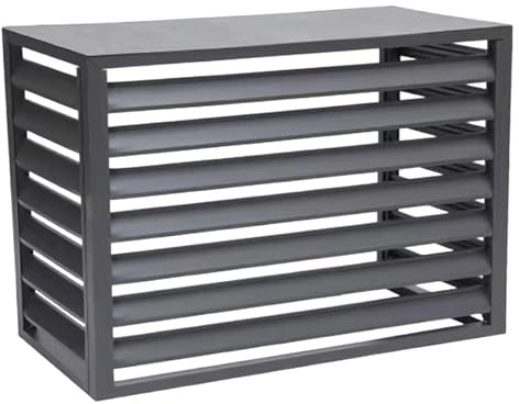 Air conditioning picket fence cover, Cover for air conditioning outdoor unit Heat pump casing Cover protective grille plant shelf for outdoor air conditioning units ( Color : Grey , Size : 2-3p )