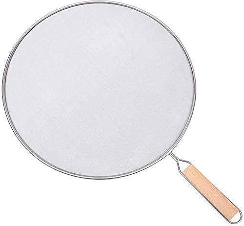 Griglia paraspruzzi in acciaio inox per cottura e frittura, in acciaio inox, con rete paraspruzzi (25 cm)