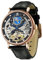 TIME100 Men's Automatic Watch Self Winding Mechanical Watch Genuine Leather Strap Skeleton Watches for Men