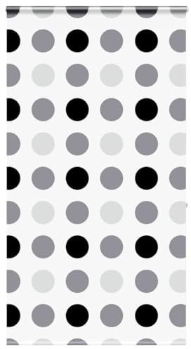 vidaXL Shower Roller Blind with Cassette - Water- PEVA, 140x240 cm, Multicolour, Modern Design, Space Saving for Bathroom