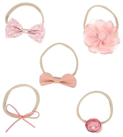 ifundom 5stücke Stirnband Für Babymädchen Junge Mädchen Junge Mädchen Elastisch Mit Schleife Blumendekor Haarschmuck Für Party Und Alltag