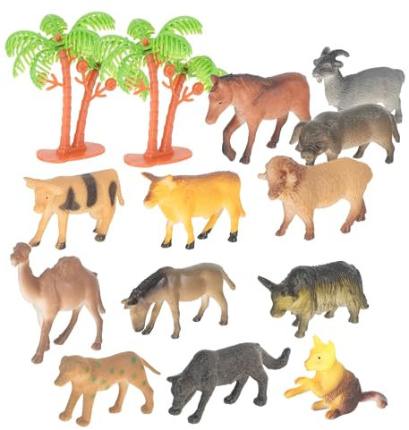 KONTONTY 12stücke Realistische Farmtierfiguren Aus Kunststoff Tierfiguren Set Für Kleinkinder Vielseitig Einsetzbar Als Lernspielzeug Dekoration Und Spielzeug Für Partys