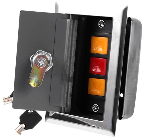 Artibetter Electric Garage Door Opener Remote Control Switch Box Door Push Button Roller Gate Switch Outdoor Push Button Control Station Box