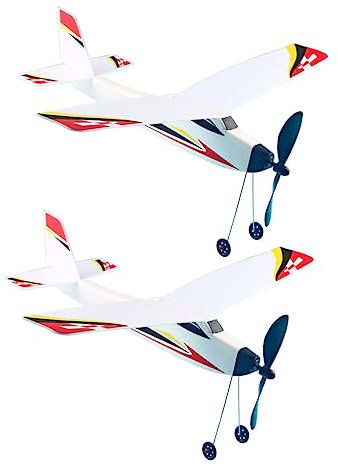 UPKOCH 2pcs Glider Plane Models Assemble Aircraft Toy Foam Plane for Boys and Girls Biplane Aircraft Model