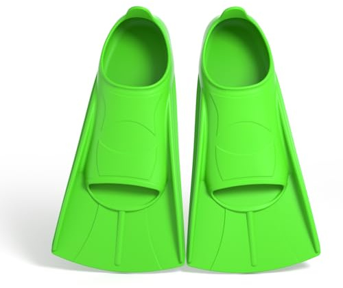 Schwimmflossen Silikon, Kurze Flossen, Silikon Schnorchelflossen, Kurz Taucherflossen Kinder Erwachsene, Kurzschwimmflossen Training Flossen Unisex Flossen