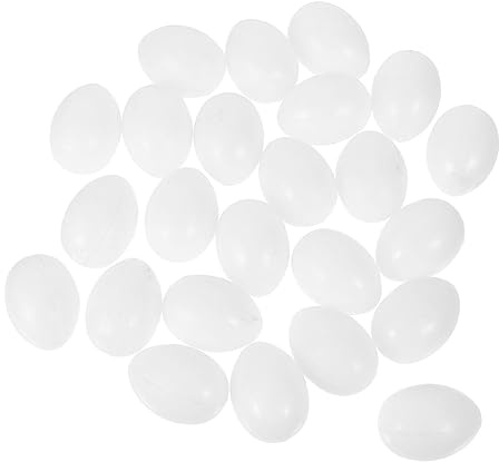 WOONEKY 30pcs Fake Egg for Pigeon Solid Plastic Bird Egg and Increasing Survival Rate Ornament for Home or Office