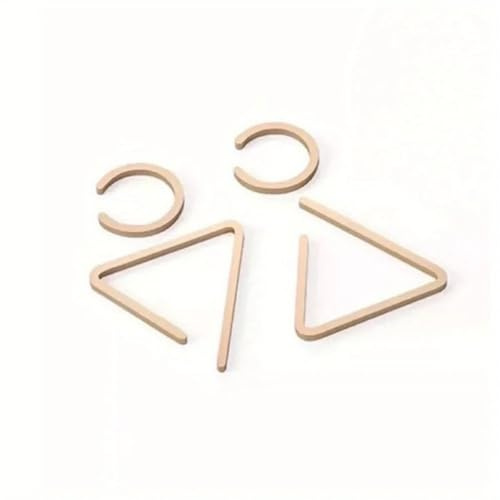 CSSHNL Cartello Toilette Segnaletica for WC, segnaletica for bagni, Artigianato Squisito, segnaletica Chiara ed Elegante for Tutti i bagni(Gold)